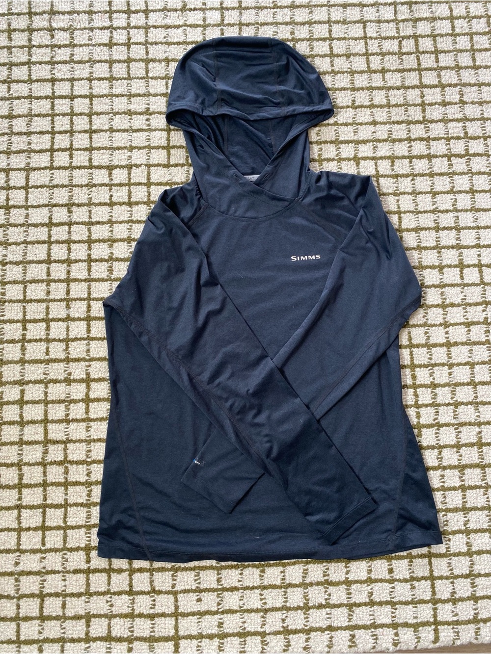 Simms Women's Navy Hooded Solar-Flex Top